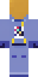 Astronaut Minecraft skin: a space explorer in a blue suit with stars (front view, option 4)