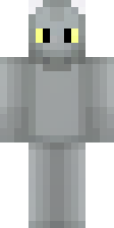 Cat Minecraft skin: a grey kitten onesie with pink ears (front view, option 2)