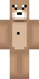 Cute Minecraft skin: a cute bear onesie with round ears (front view, option 1)