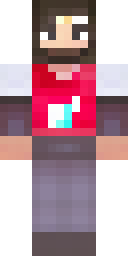 Herobrine Minecraft skin: herobrine in a red cape with glowing white eyes (front view, option 1)