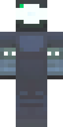 Herobrine Minecraft skin: herobrine knight in dark armor with glowing white eyes (front view, option 3)