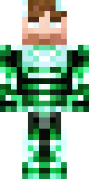 Steve Minecraft skin: steve in shiny diamond armor (front view, option 1)