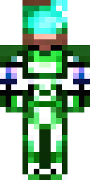 Steve Minecraft skin: steve in shiny diamond armor (front view, option 2)